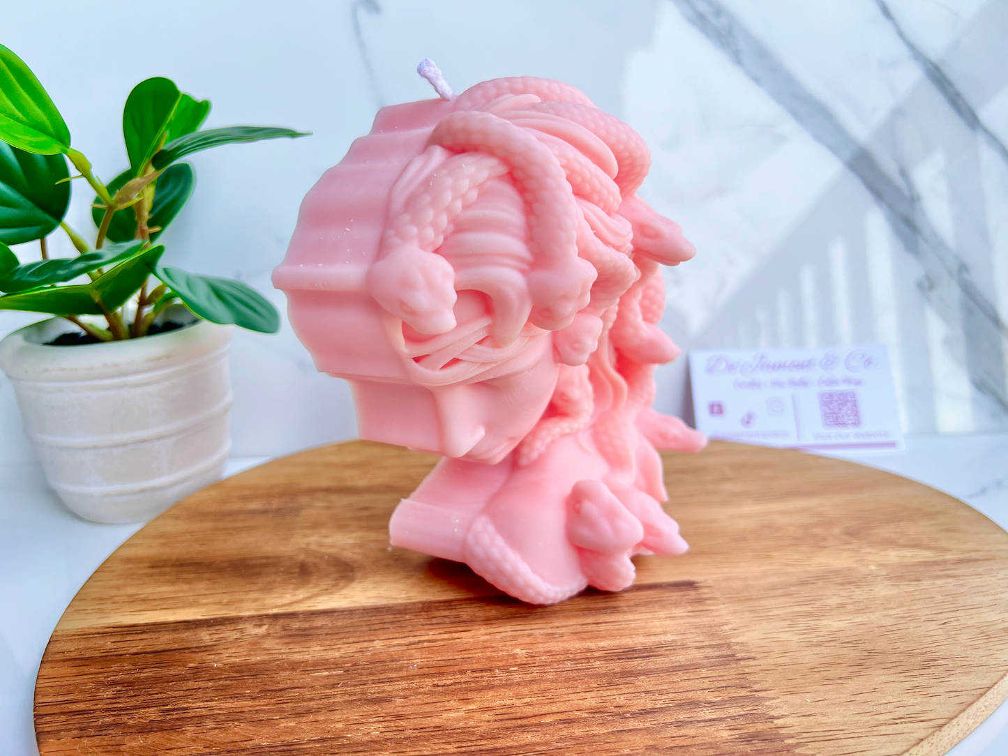 Pink Medusa Candle