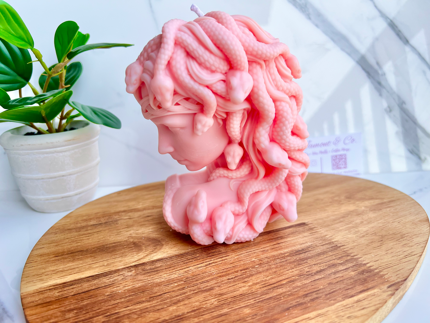 Pink Medusa Candle