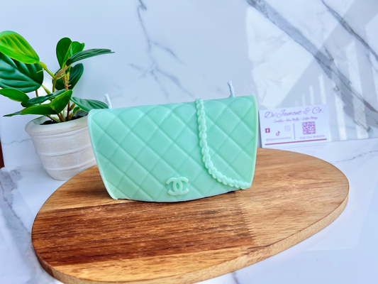 Seafoam Designer Clutch Candle