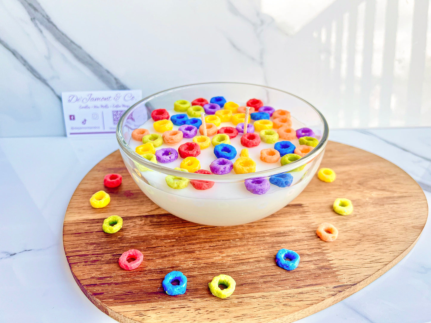 Fruit Loops Cereal Bowl Candle