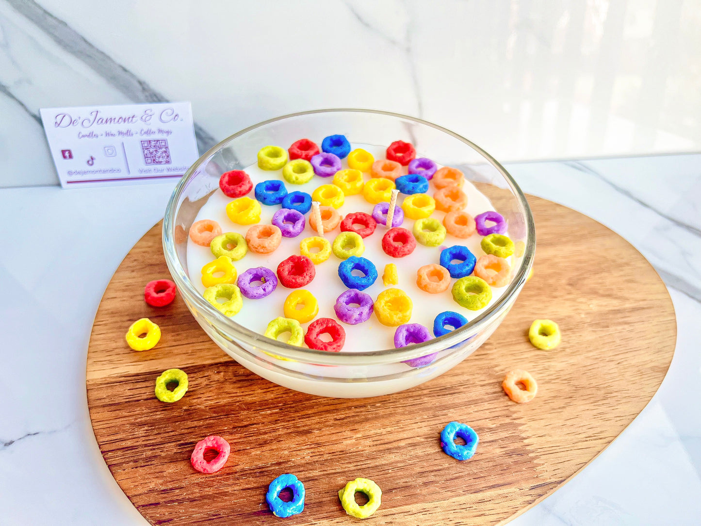 Fruit Loops Cereal Bowl Candle