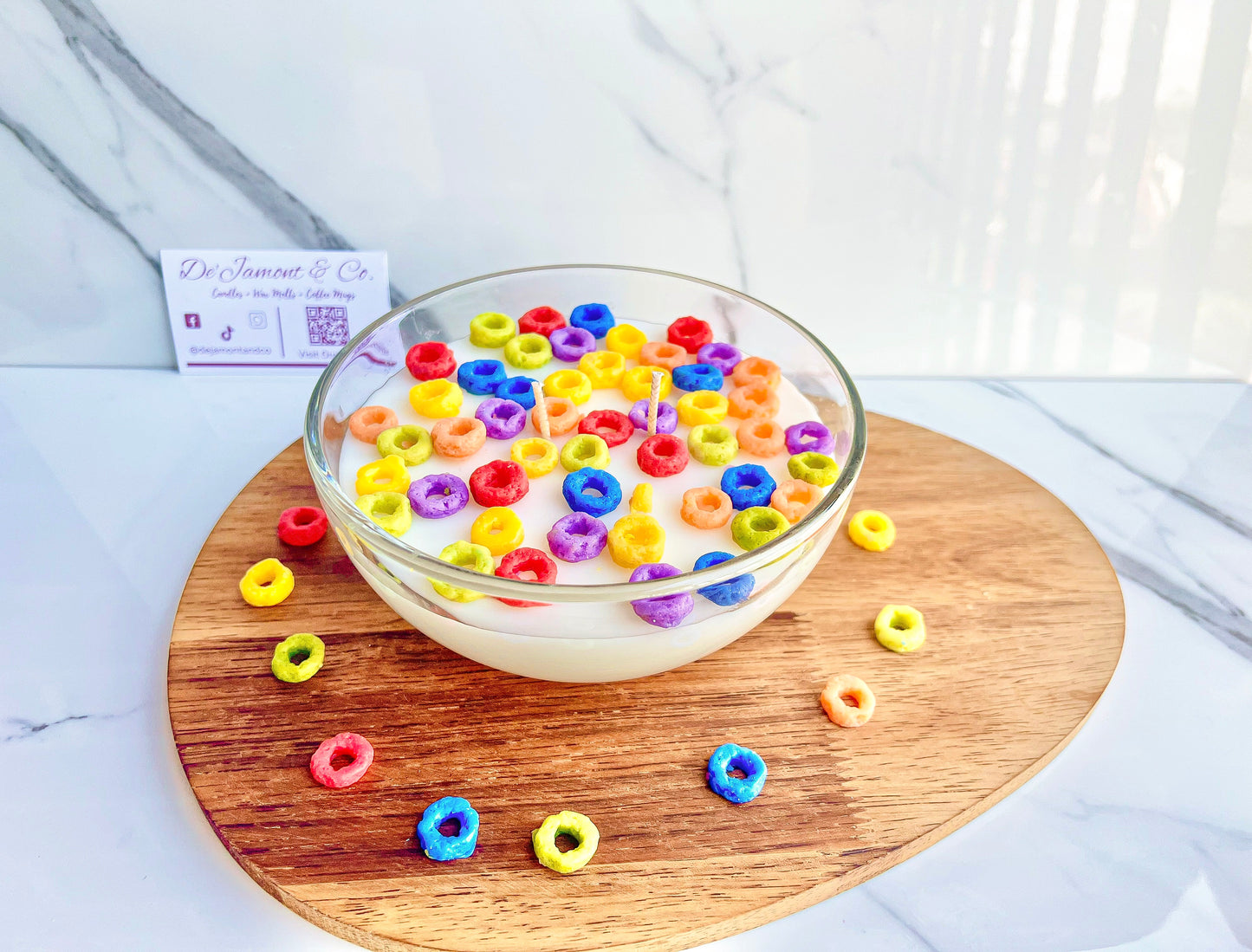 Fruit Loops Cereal Bowl Candle