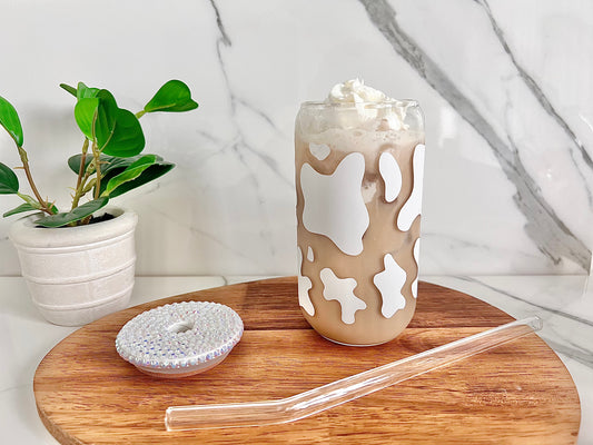 White Cow Print Tumbler