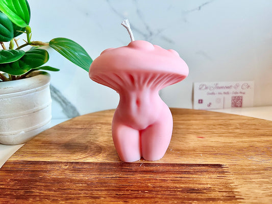 Pink Lady Shroom Candle